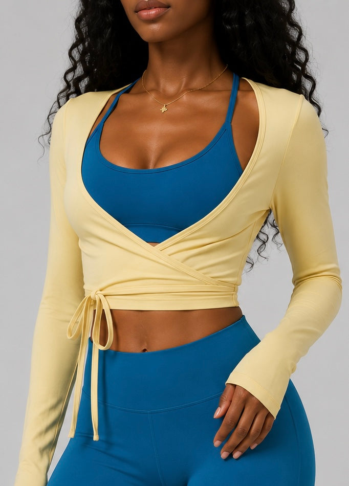 Long sleeve wrap shirt